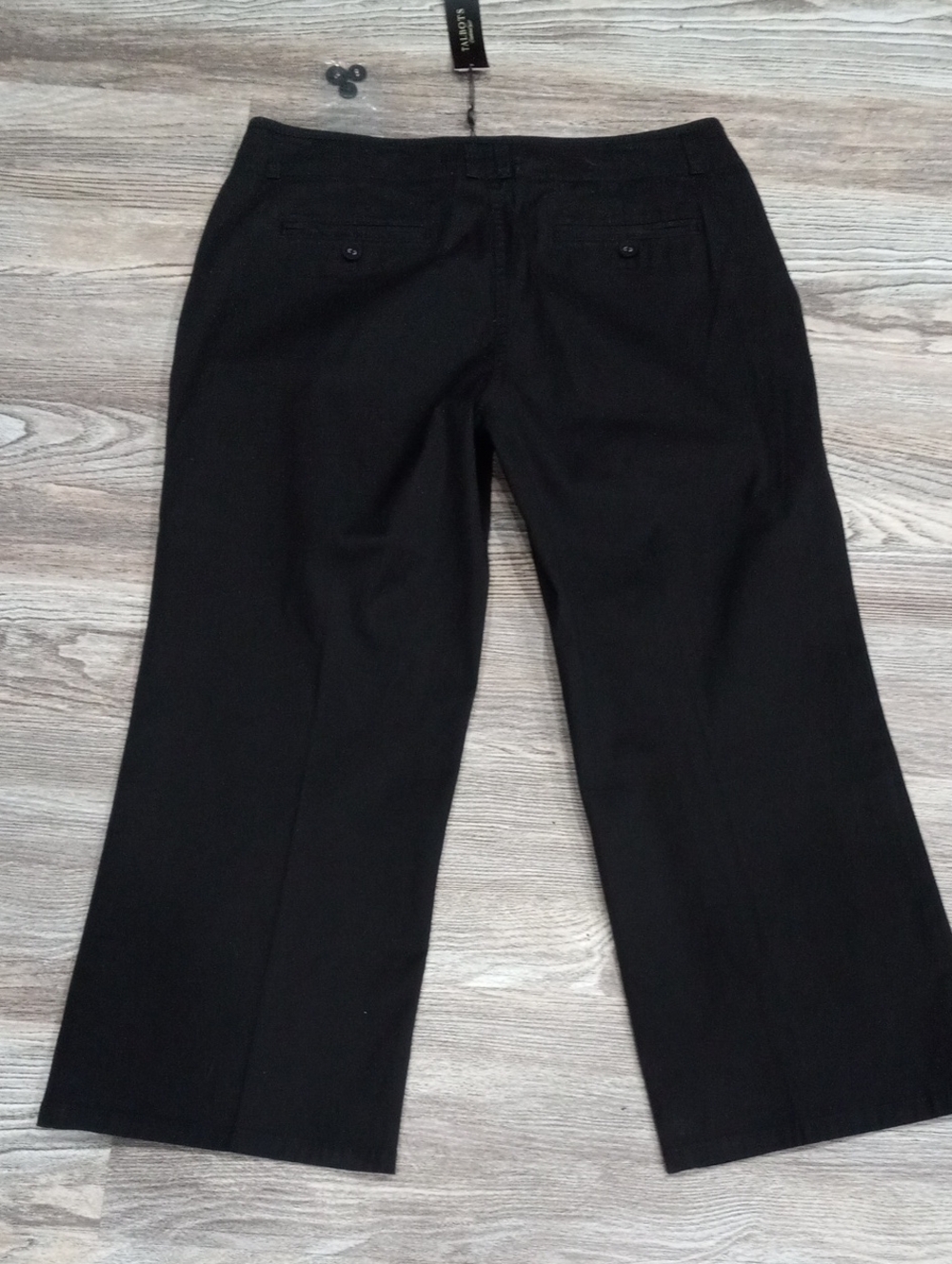 Talbots Black Cropped Straight-Leg Women's Pants - Picture 12 of 15
